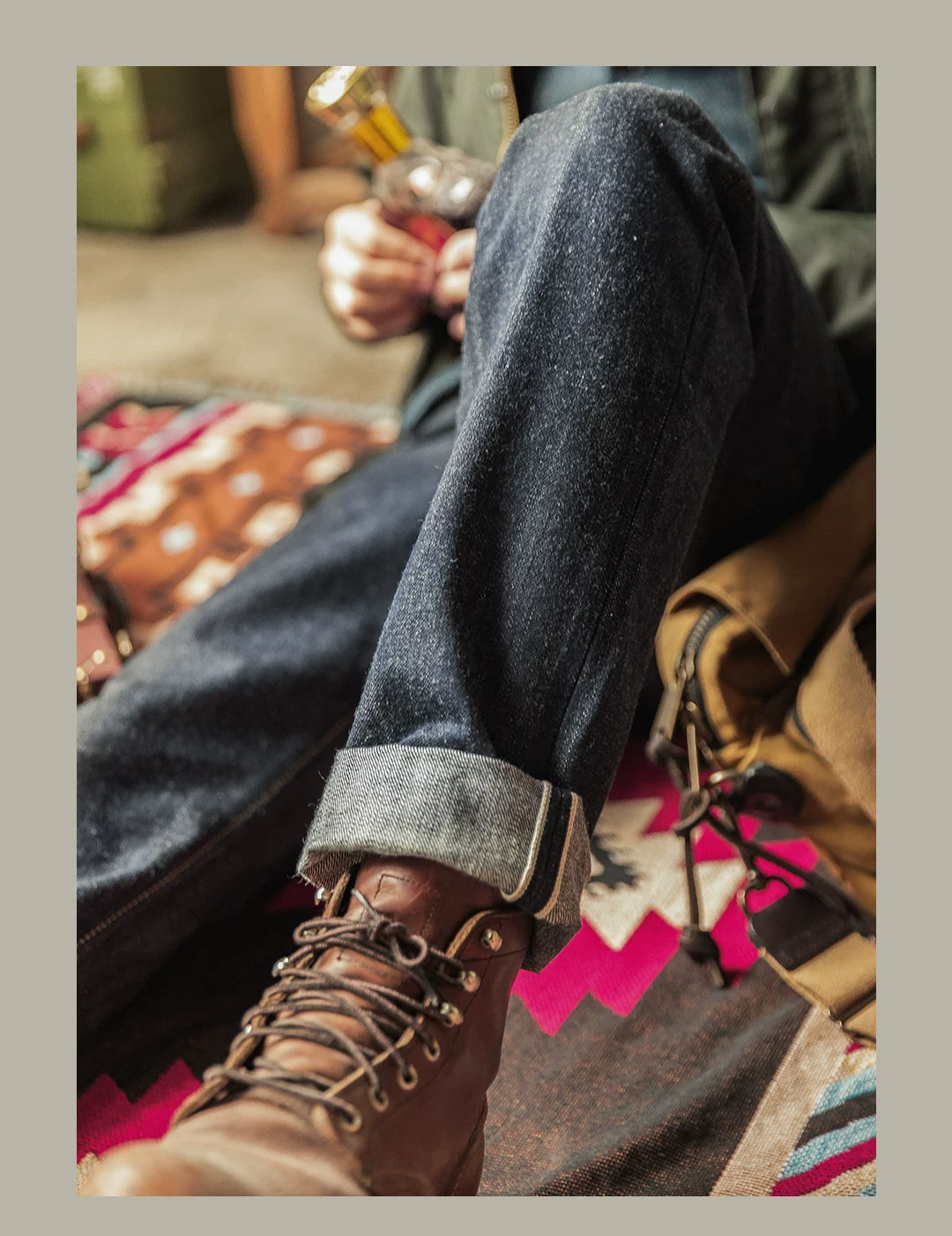 Red Tornado Heavy Weight Indigo Selvage Unwashed Pants Unsanforised Thick Raw Denim Jean