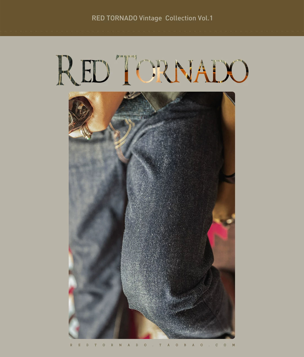 Red Tornado Heavy Weight Indigo Selvage Unwashed Pants Unsanforised Thick Raw Denim Jean