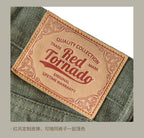 Red Tornado Mens Heavy Weight Indigo Selvage Washed Pants Sanforized Thick Raw Denim Jean