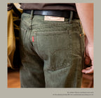Red Tornado Mens Heavy Weight Indigo Selvage Washed Pants Sanforized Thick Raw Denim Jean