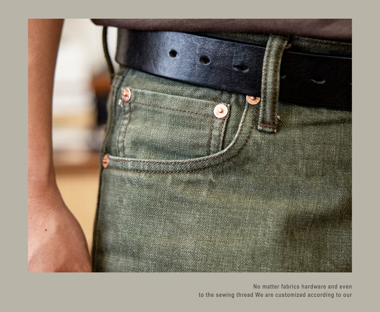 Red Tornado Mens Heavy Weight Indigo Selvage Washed Pants Sanforized Thick Raw Denim Jean