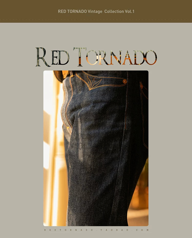 Book cover of 'Red Tornado Vintage Collection Vol. 1' with a close-up of blue jeans.