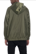 Bourne Hooded Satin Windbreaker Jacket
