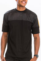 Quarter Mesh Cotton Tee with Reflective Detail