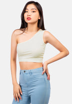 One Shoulder Knitted Crop Top