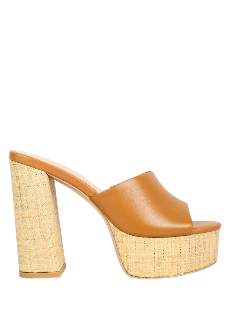Shuri Open Toe High Block Heel Sandals