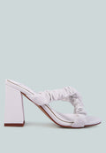 Page 3 Scrunchie Strap Block Sandals