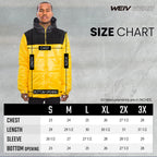 Quarter Suede Hooded Puffer Jacket with Zippered Pockets