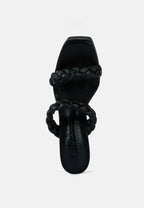 Pin-Up Braided High Heel Sandals