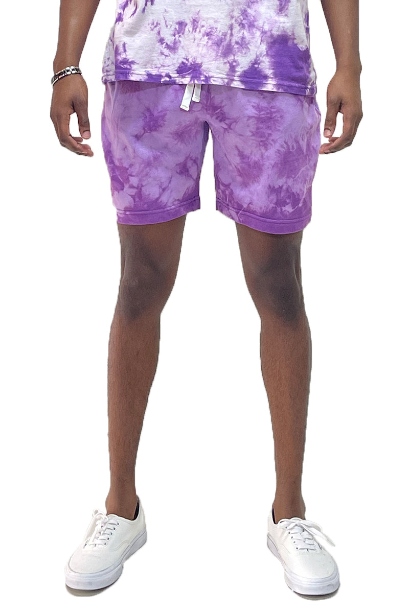 Splatter Tie Dye Cotton Shorts – Elastic Waist