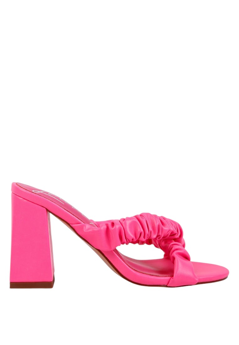 Page 3 Scrunchie Strap Block Sandals