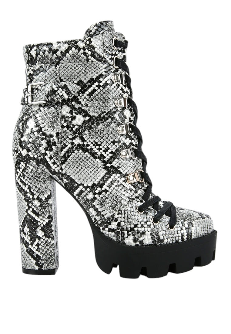 Palmetto Snake Skin Ankle Boots