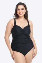 Women's Swimwear - Plus Sizes Plus Size Sleeveless Plunge One-Piece Swimsuit