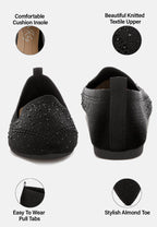 Abedi Rhinestone Embellished Pull Tab Loafers