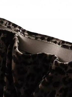Velvet leopard midi skirt