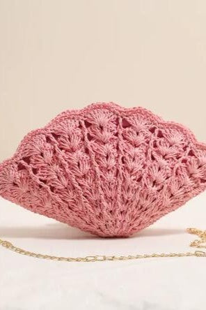 Women's Vacation Crochet Shell-Shaped  Bag