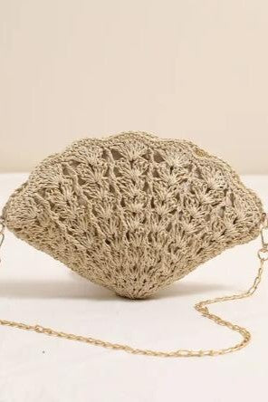 Women's Vacation Crochet Shell-Shaped  Bag
