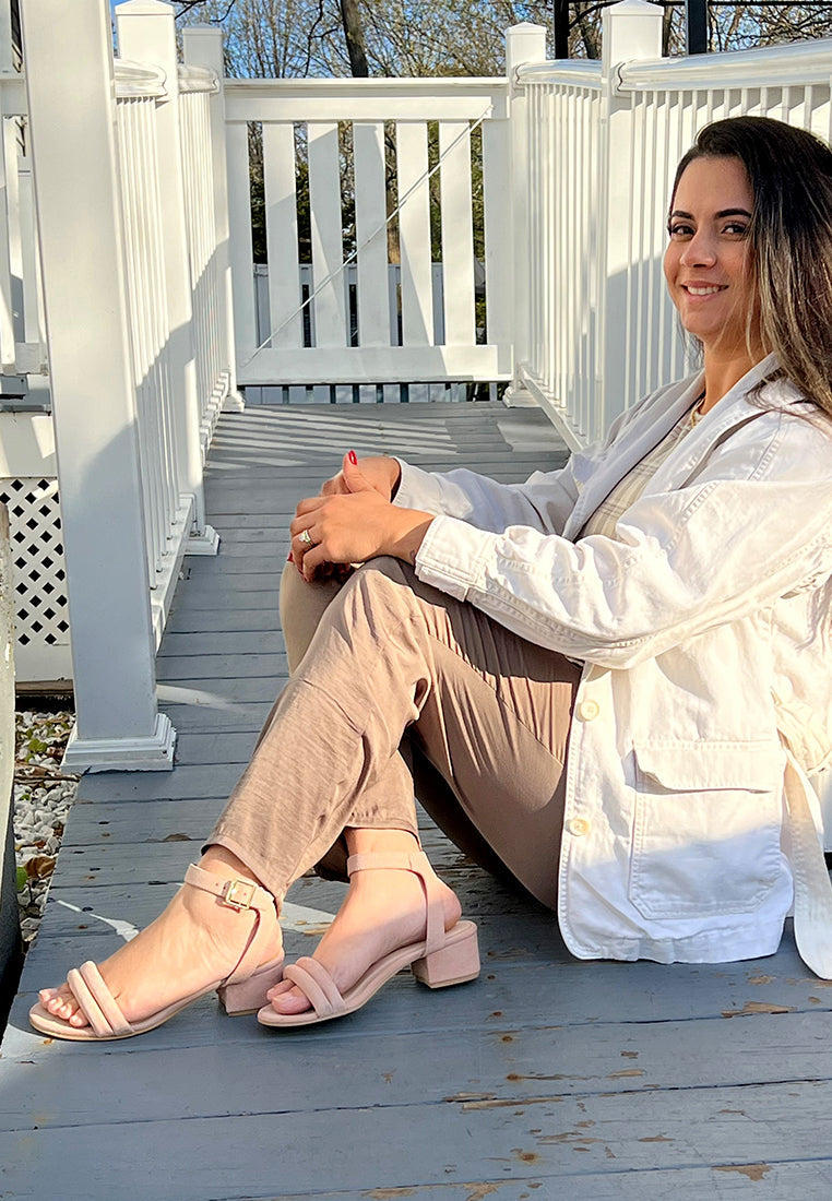 Amelia Minimalist Block Heel Sandal
