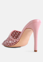 Tease Woven Heeled Slides