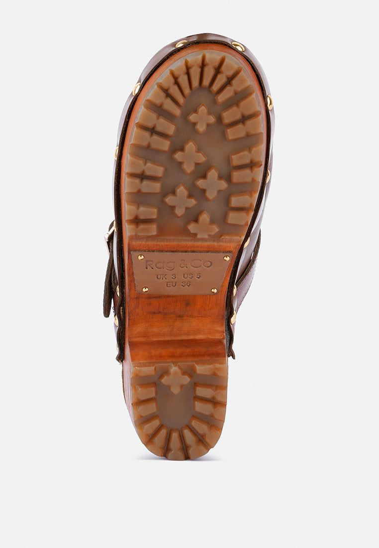 Choctav Handcrafted Leather Clogs