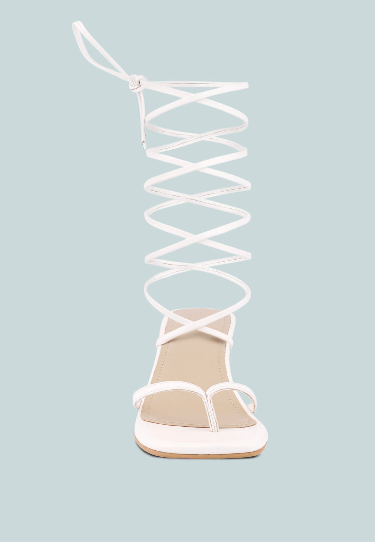 Dorita Kitten Heel Lace Up Sandal