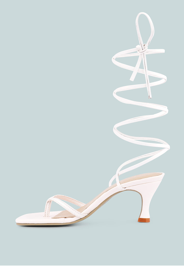Dorita Kitten Heel Lace Up Sandal