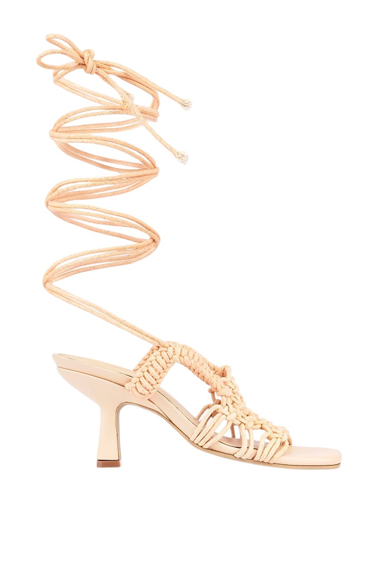 Beroe Braided Handcrafted Lace Up Sandal