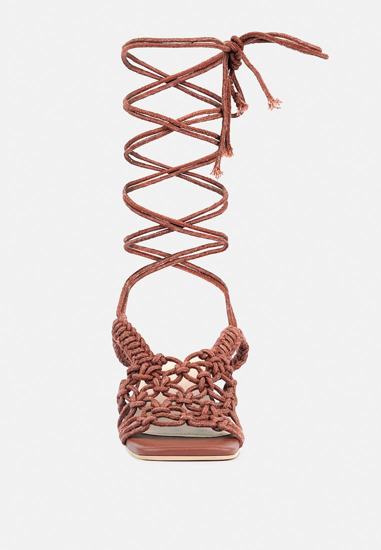 Beroe Braided Handcrafted Lace Up Sandal