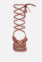 Beroe Braided Handcrafted Lace Up Sandal