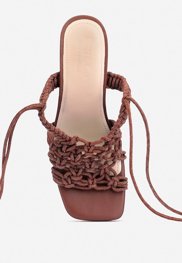 Beroe Braided Handcrafted Lace Up Sandal