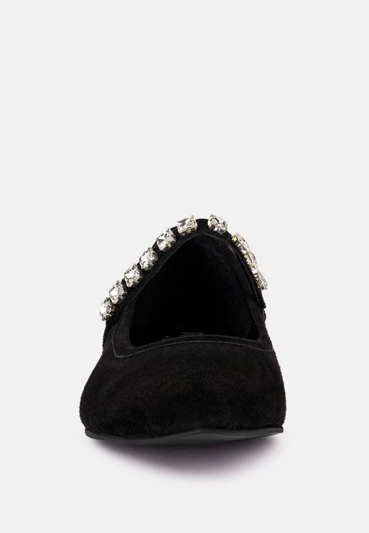 Assisi Fine Suede Maryjane Ballet Flats