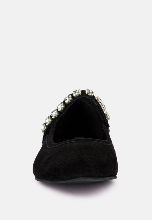 Assisi Fine Suede Maryjane Ballet Flats