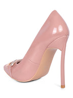 Cocktail Buckle Embellished Stiletto Pump Shoes