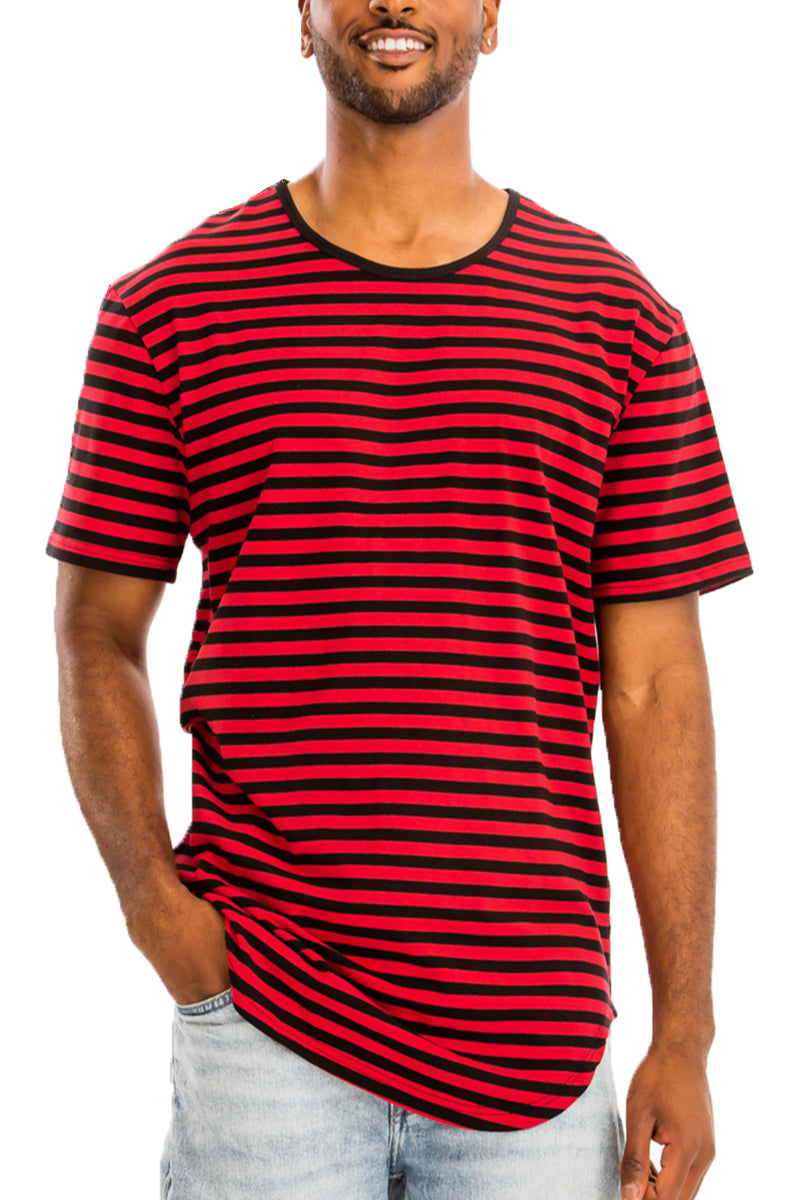 Edwin Striped Tee – Oversized Cotton Blend