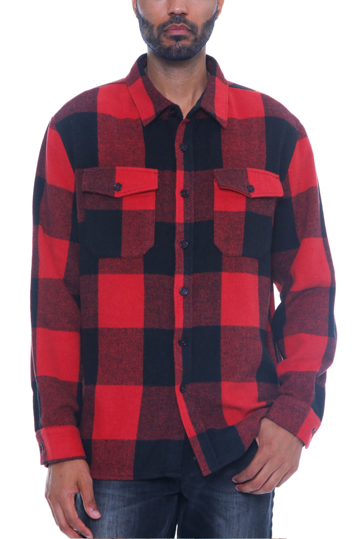 Soft Flannel Shacket | Brushed Checkered Long Sleeve
