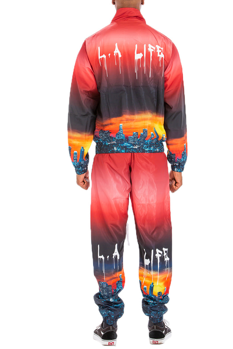 LA Life Windbreak Track Suit – Full Zip Jacket & Jogger