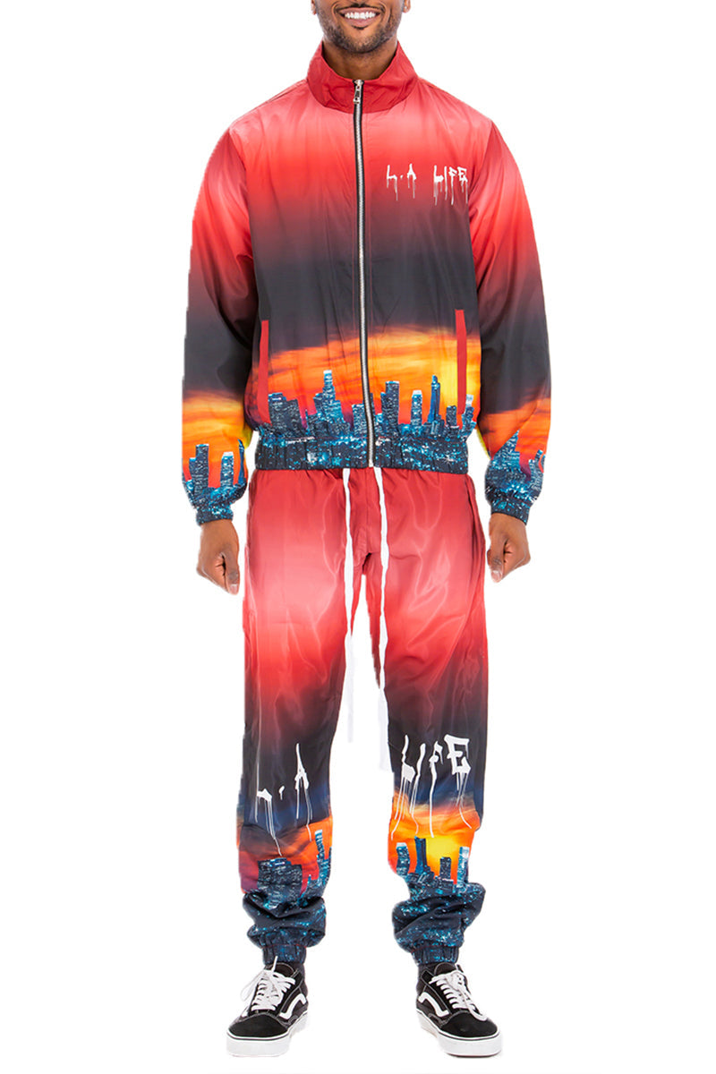 LA Life Windbreak Track Suit – Full Zip Jacket & Jogger