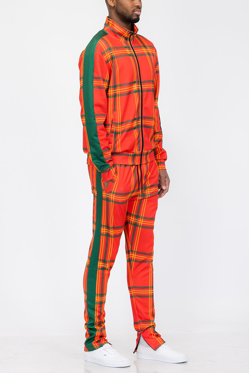 Plaid Out Track Set – Full Zip Jacket & Jogger Bottoms