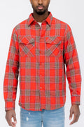Men's Brushed Flannel Shirt – Cotton Blend