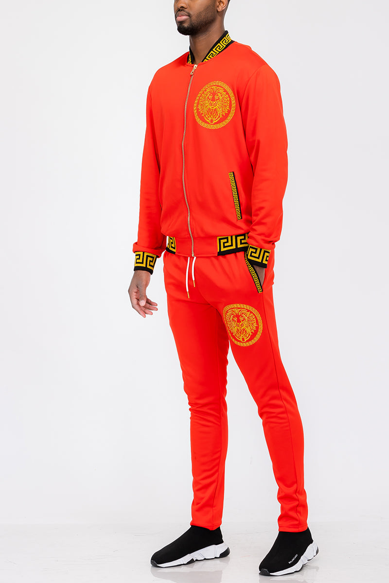 Lion Head Track Set – Full Zip Jacket & Elastic Waist Pants