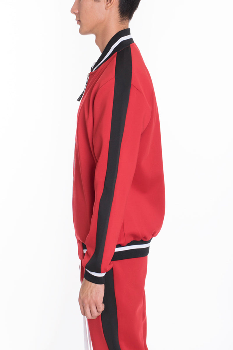 Rally Track Jacket – Heavyweight Full-Zip with Side Stripe