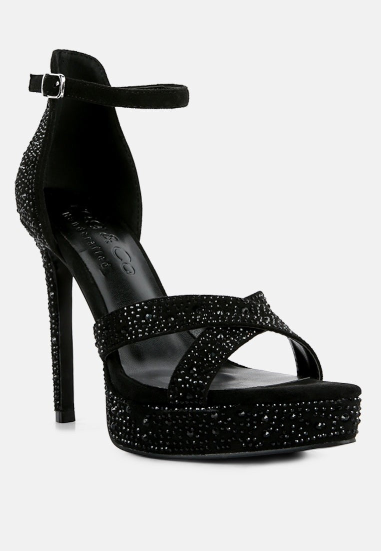 Sandales à talons aiguilles Regalia ornées de strass
