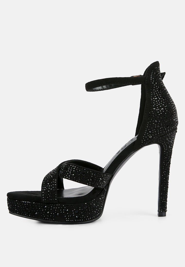 Sandales à talons aiguilles Regalia ornées de strass