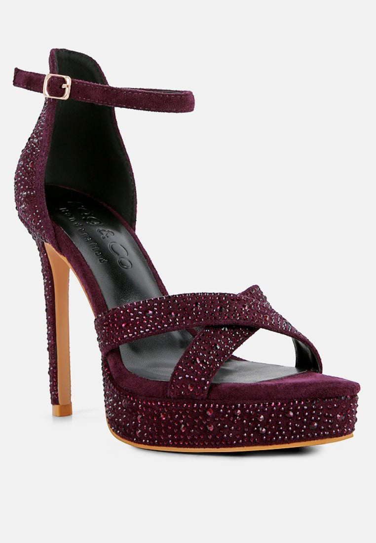 Sandales à talons aiguilles Regalia ornées de strass