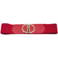 Double Half Open Circle Buckle Stretch Belt