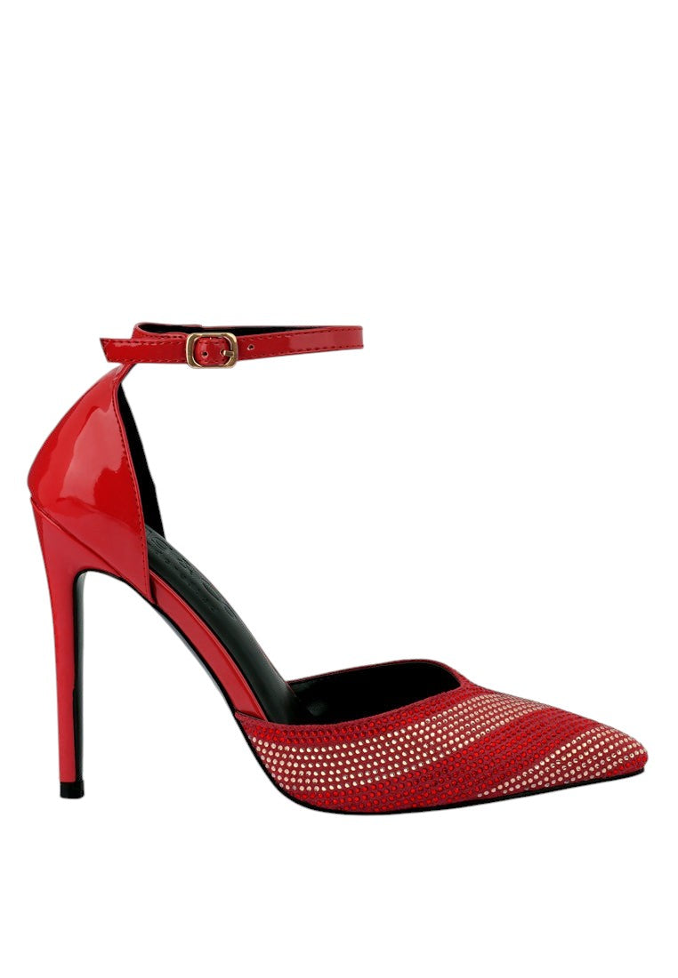 Nobles Rhinestone Patterned Stiletto Sandals