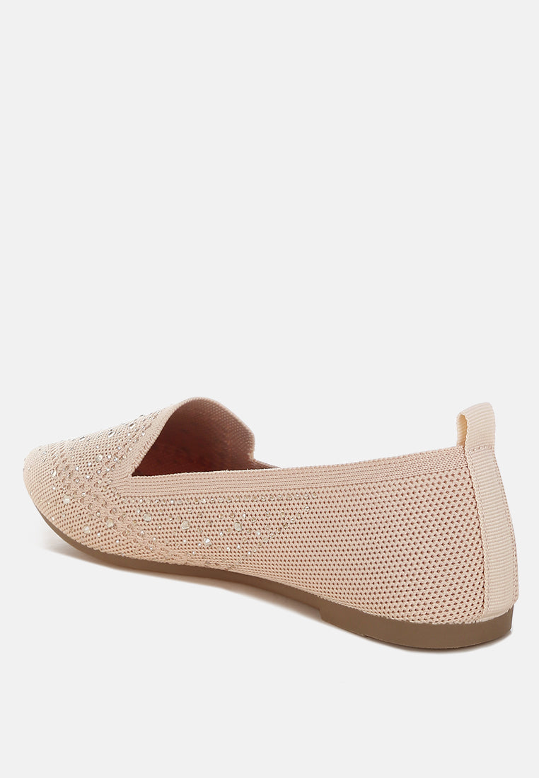 Abedi Rhinestone Embellished Pull Tab Loafers