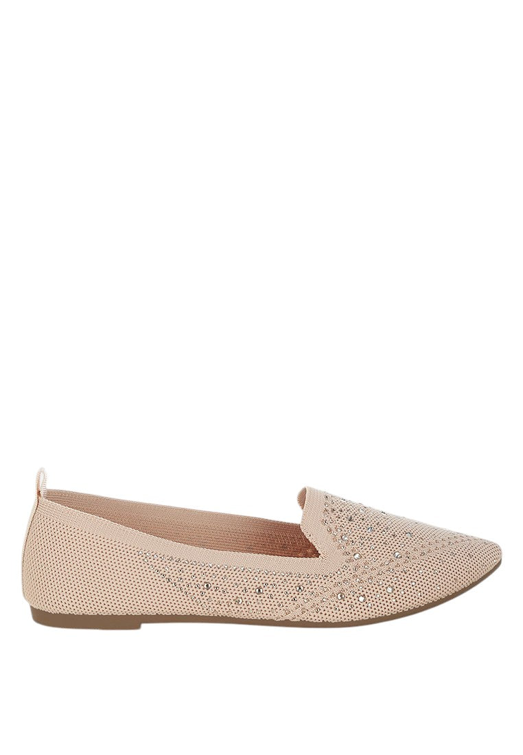 Abedi Rhinestone Embellished Pull Tab Loafers
