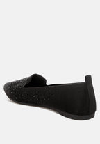 Abedi Rhinestone Embellished Pull Tab Loafers