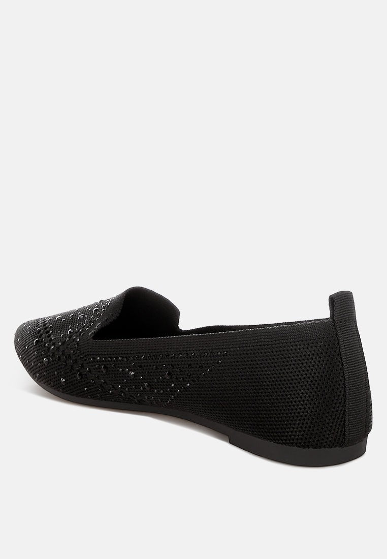 Abedi Rhinestone Embellished Pull Tab Loafers